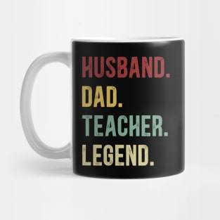 Funny Vintage Retro Shirt Husband Dad Teacher Legend Mug